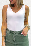 Simply Everyday Seamless  Reversible Tank - White