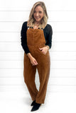 The Riley Corduroy Overalls - Caramel