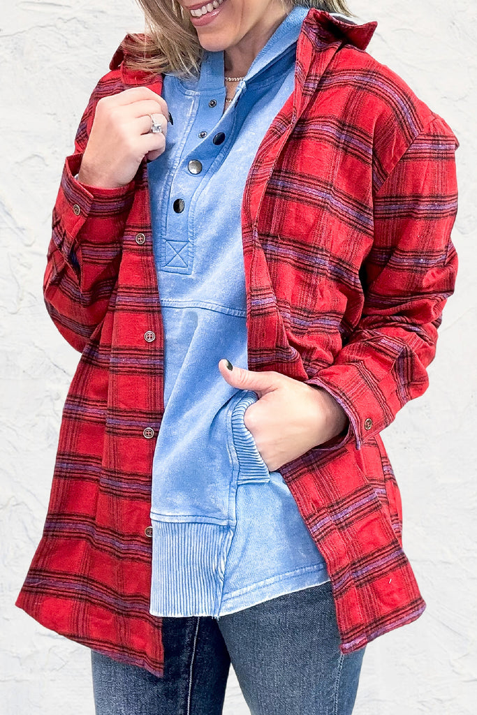 Bright Days  Plaid Button Down