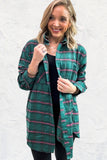 Under The Mistletoe Plaid Top - Green