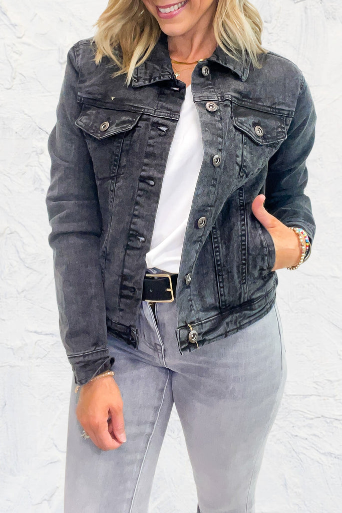 Ready For It Denim Jacket - Vintage Black