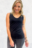 Simply Everyday Seamless  Reversible Tank - Black