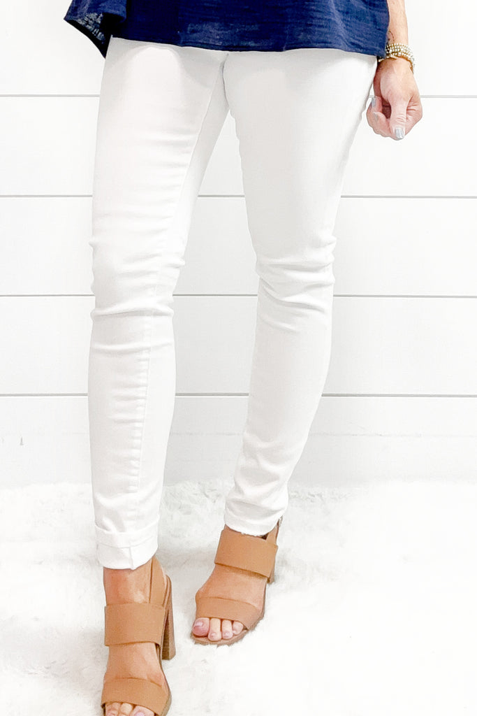 The Alix High Rise Skinny Jeans - White