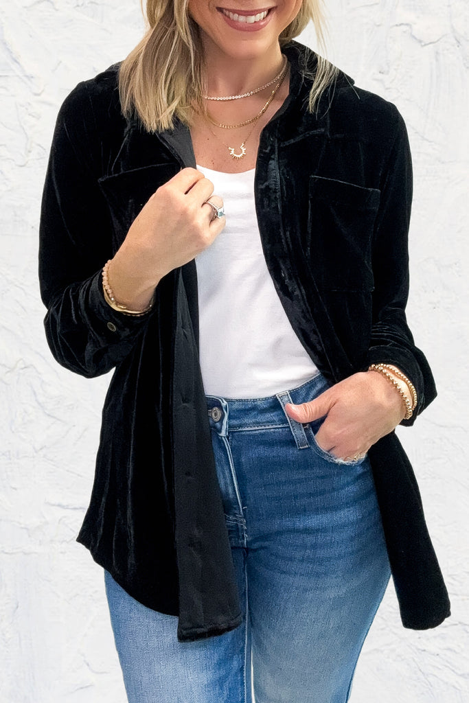 Velvet Romance Top - Black