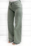 Risen Jeans - Lanie Wide Leg Jeans - Olive