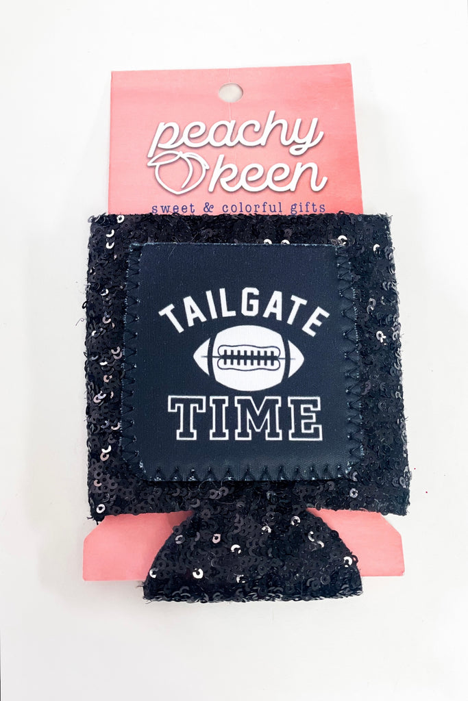 Tailgate Time Sequin Can Cooler