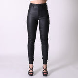 All About It Coated Jeggings - Black