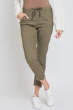 Easy Going Drawstring Pants - Olive