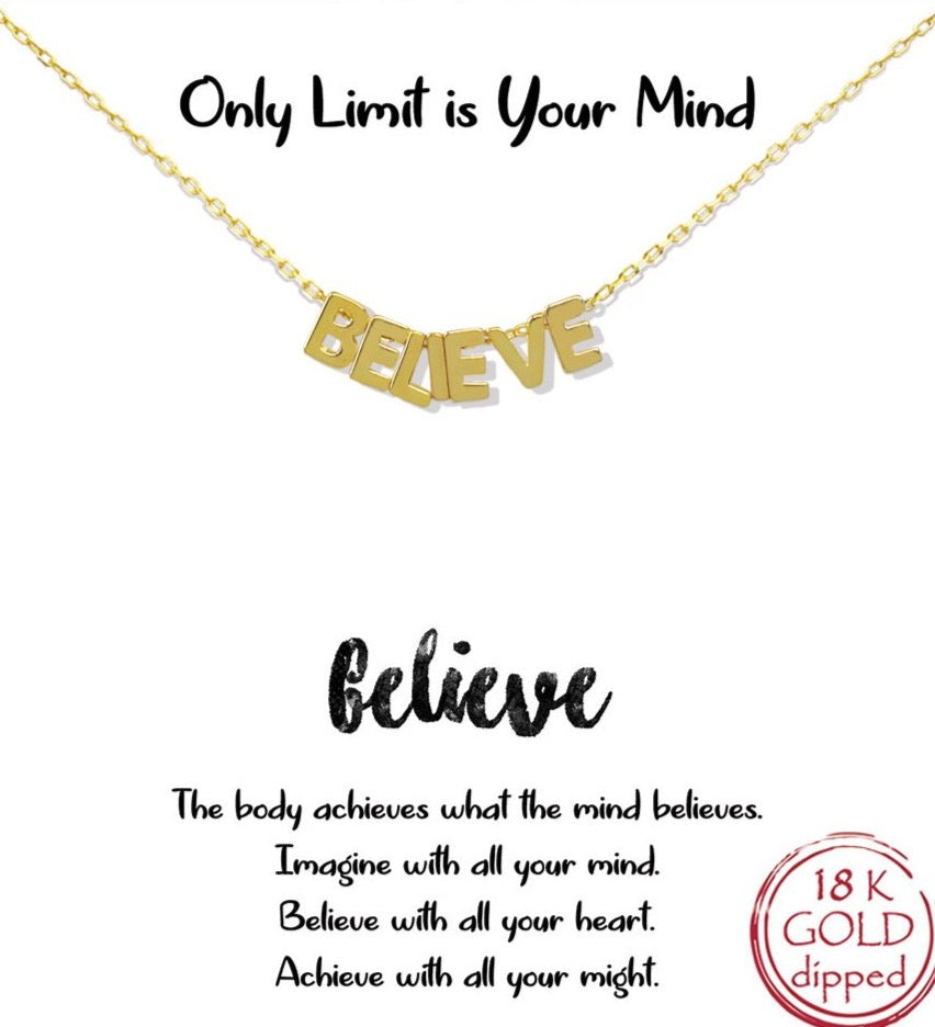BELIEVE NECKLACE - GOLD