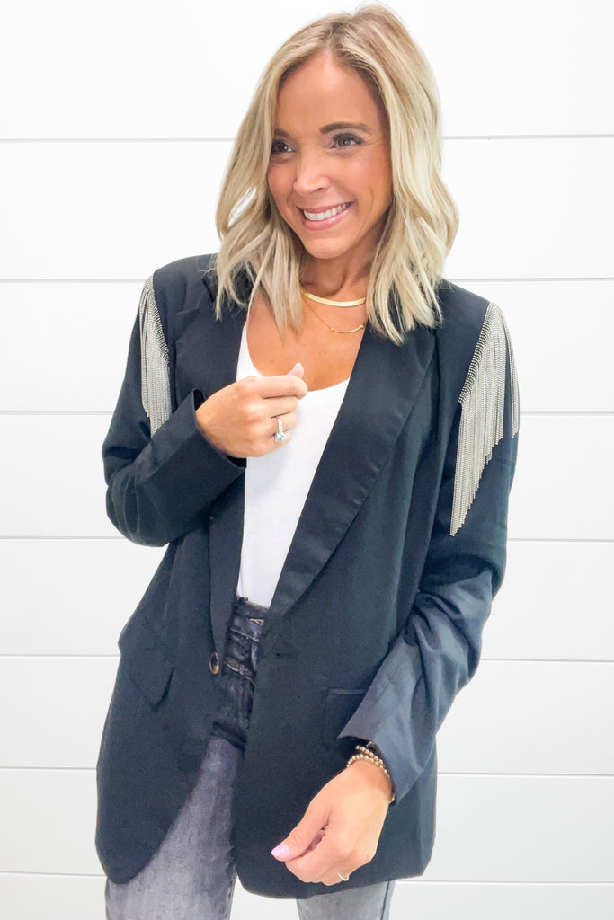 Life Of The Party Blazer - Black