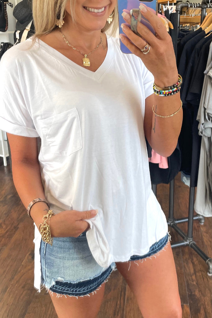 Not So Basic Boyfriend  Tee - White