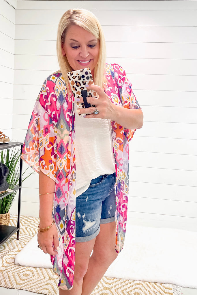 Walking Pretty Kimono - Fuchsia