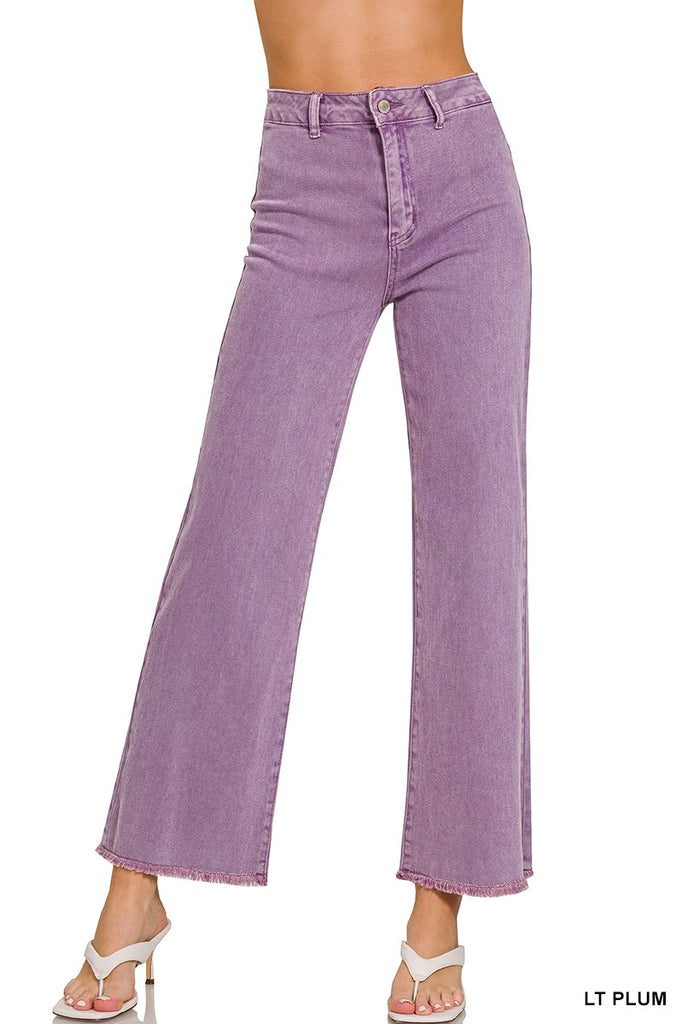 The Sydney Straight Wide Leg - Light Plum