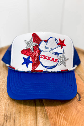 Custom Trucker Hat - Texas Baseball
