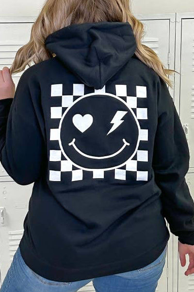 Happy Checkered Bolt Sweatshirt