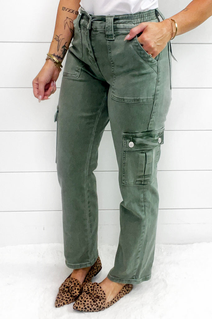 The Dixie Cargo Pants by Vervet - Olive