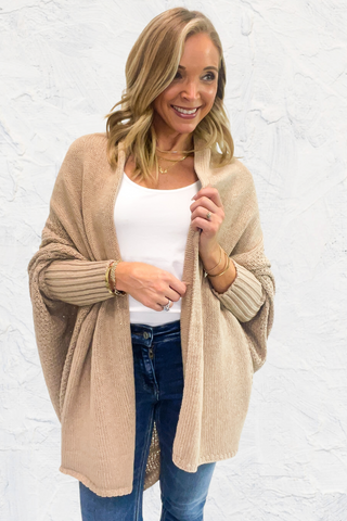 All For You Wrap Cardigan - Oatmeal
