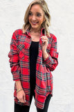 Holiday Cheer Plaid Top - Red