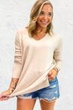 Simply Heaven V-Neck Sweater - Taupe