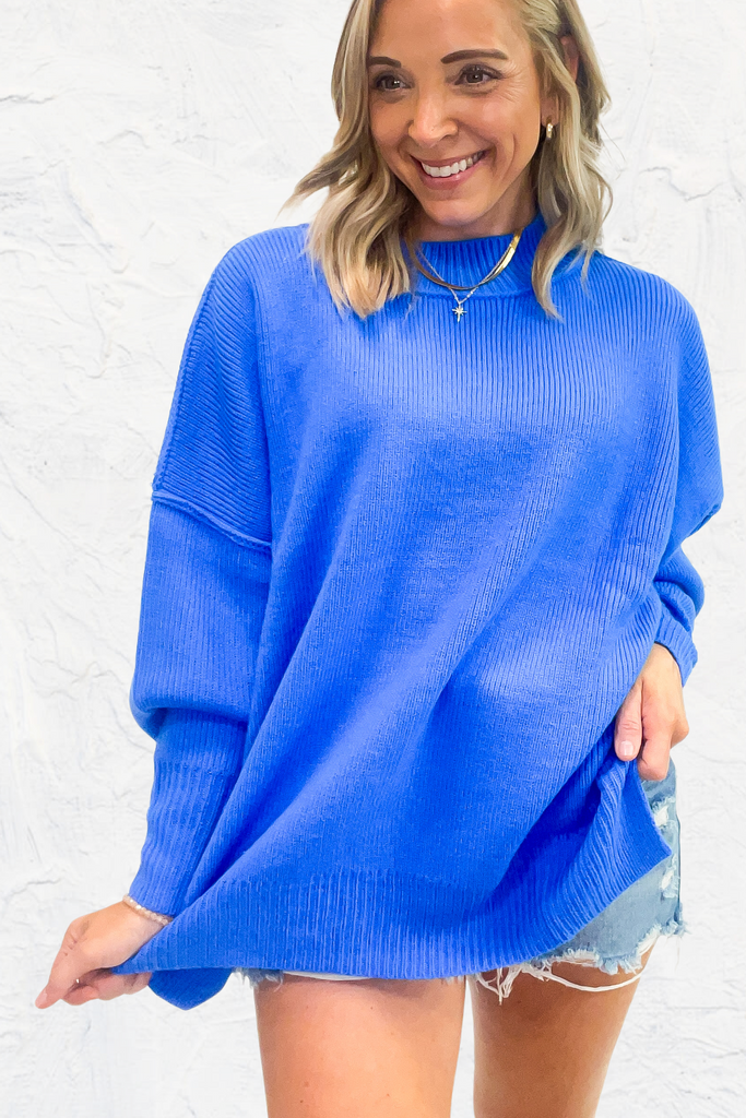 The Kelli Sweater - Cobalt Blue