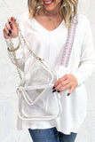 The Olivia 2 in 1 Clear Bag - White
