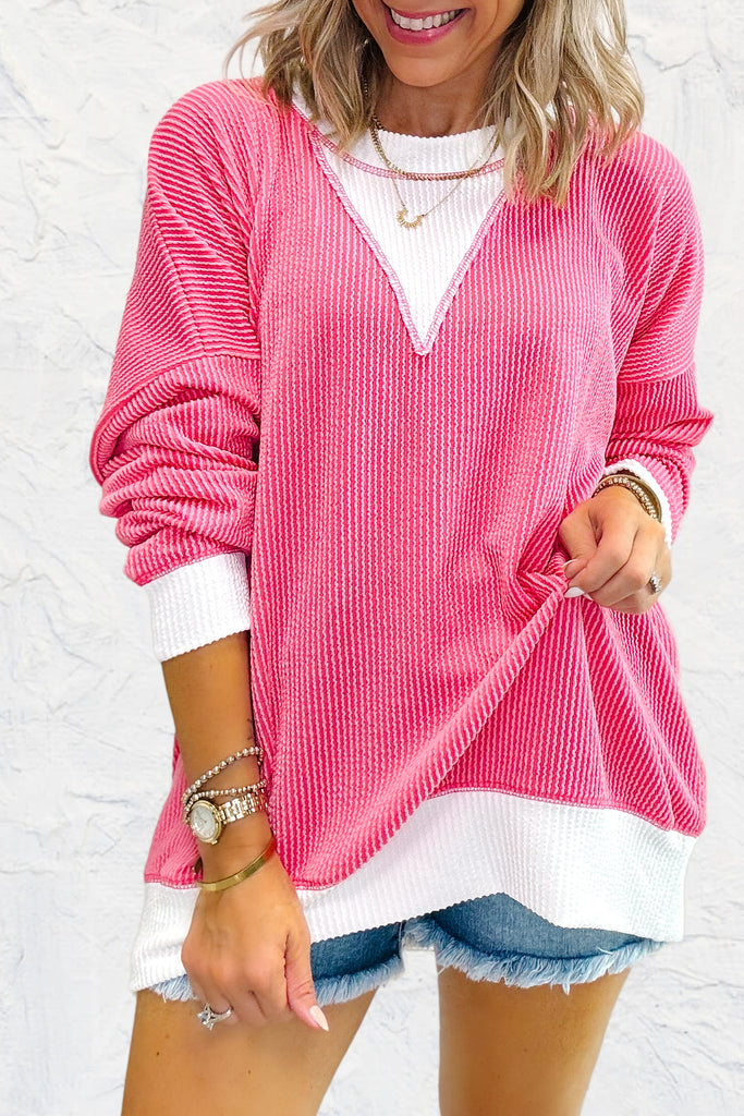 Stepping Out Oversized Tunic - Pink