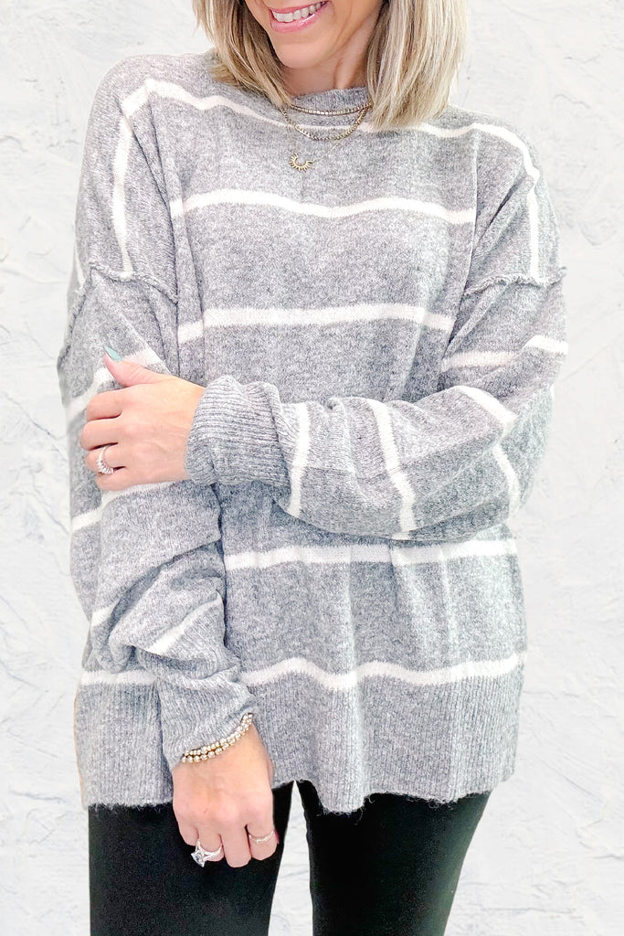 Perfect Day Knit Sweater - Gray