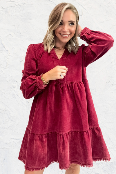 The Harley Dress - Cranberry