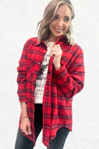 Bright Days  Plaid Button Down