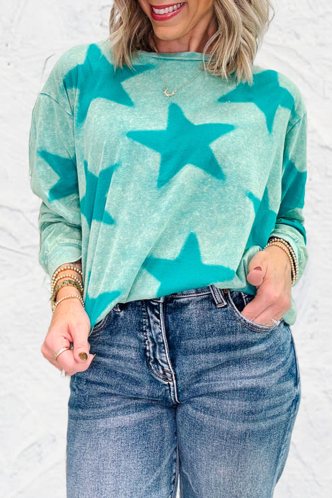 Stars Above Top - Teal