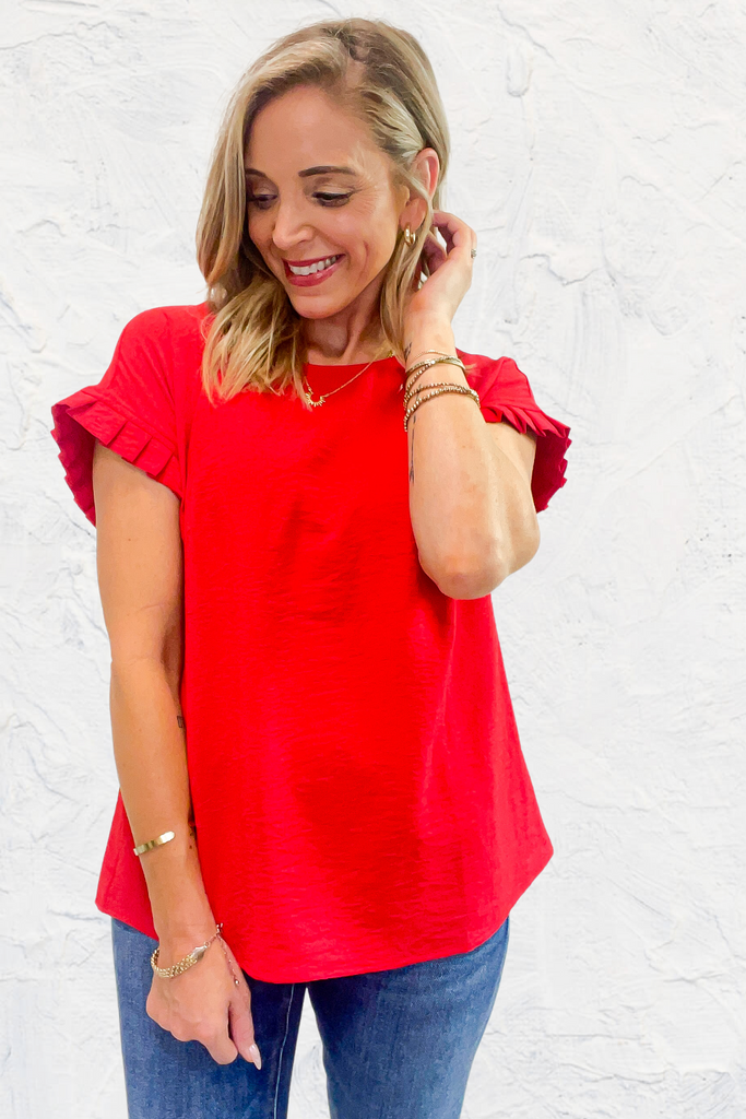 The Annabelle Top - Red