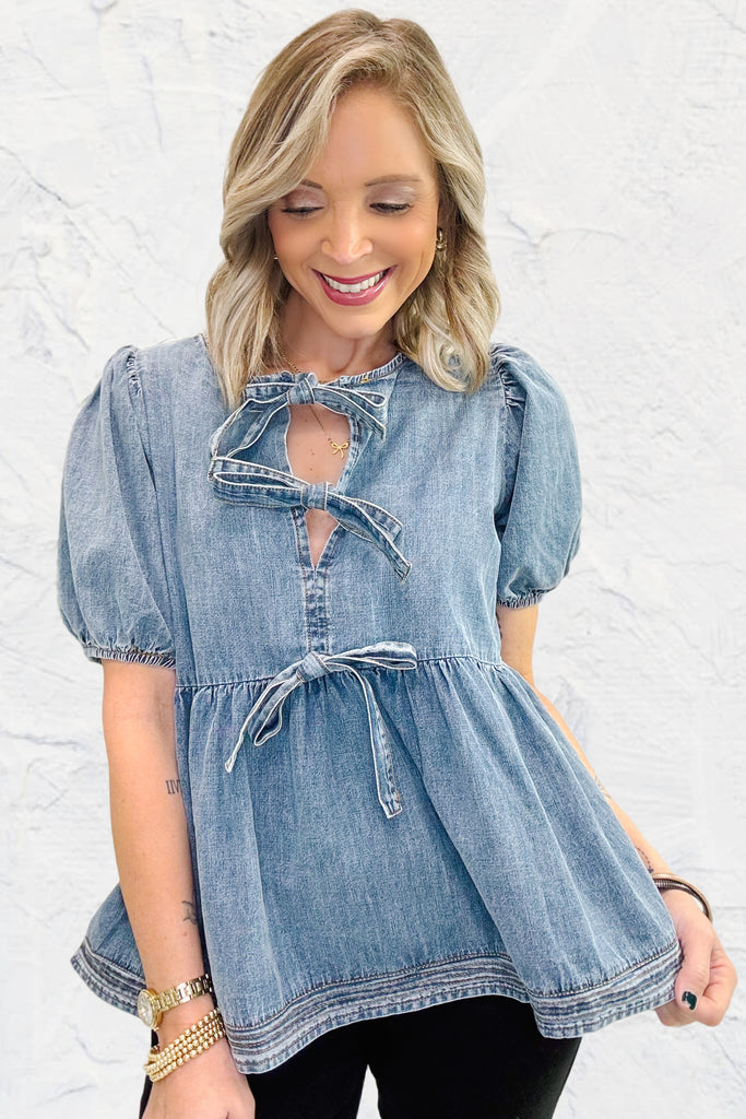 City Chic Denim Top