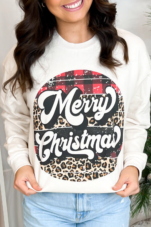 Retro Leopard Christmas Sweatshirt