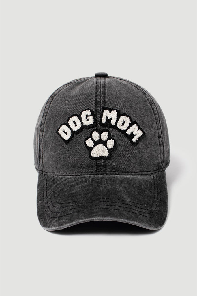 Dog Mom  Cap - Black