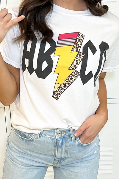 Teacher ABCD  Pencil Tee