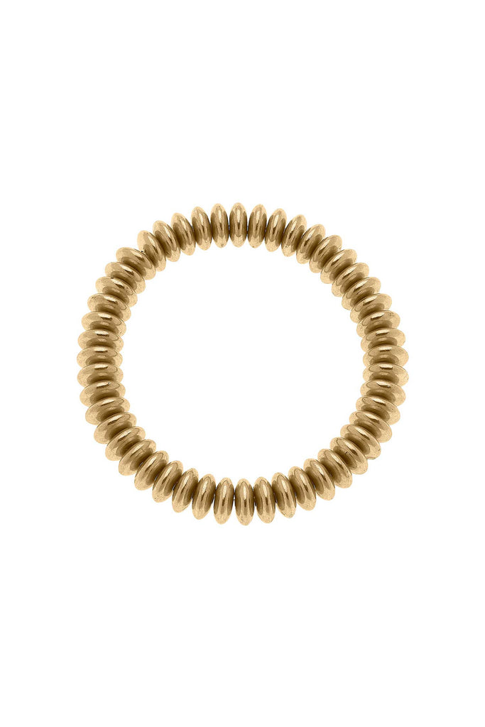 The Channing Disc Stretch Bracelet - Gold