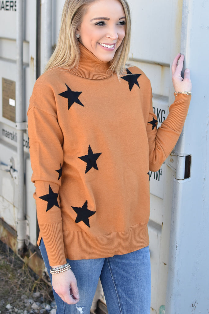 Oh My Lucky Stars Sweater - Terracotta