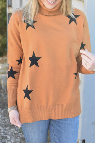 Oh My Lucky Stars Sweater - Terracotta
