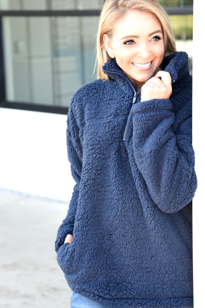 Simple Things Pullover - Navy