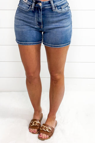 Judy Blue  - Piper Mid Rise Shorts