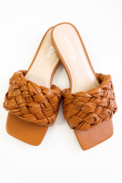 Braided Love Sandals - Caramel