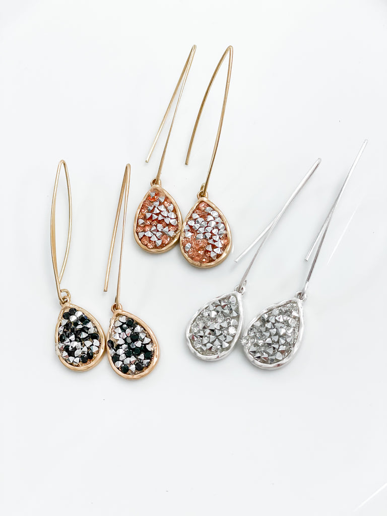 All About it Teardrop Druzy Earrings