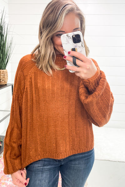 The Sandi  Sweater - Rust