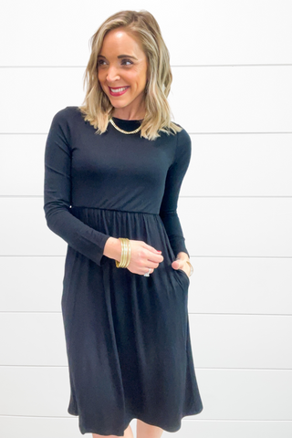 The Cassidy Midi Dress - Black